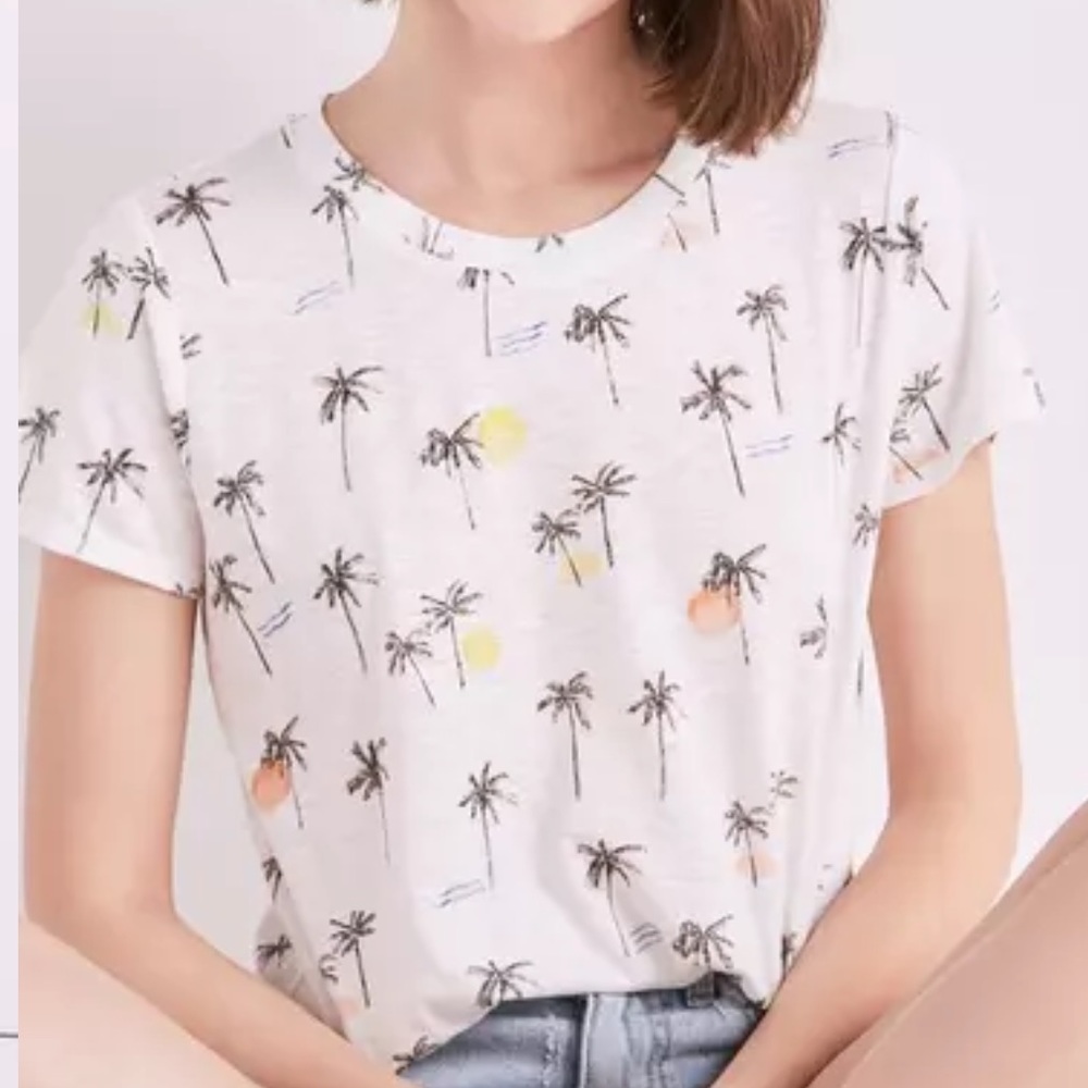 Lucky Brand Allover Palm Tree Tee☀️🌴